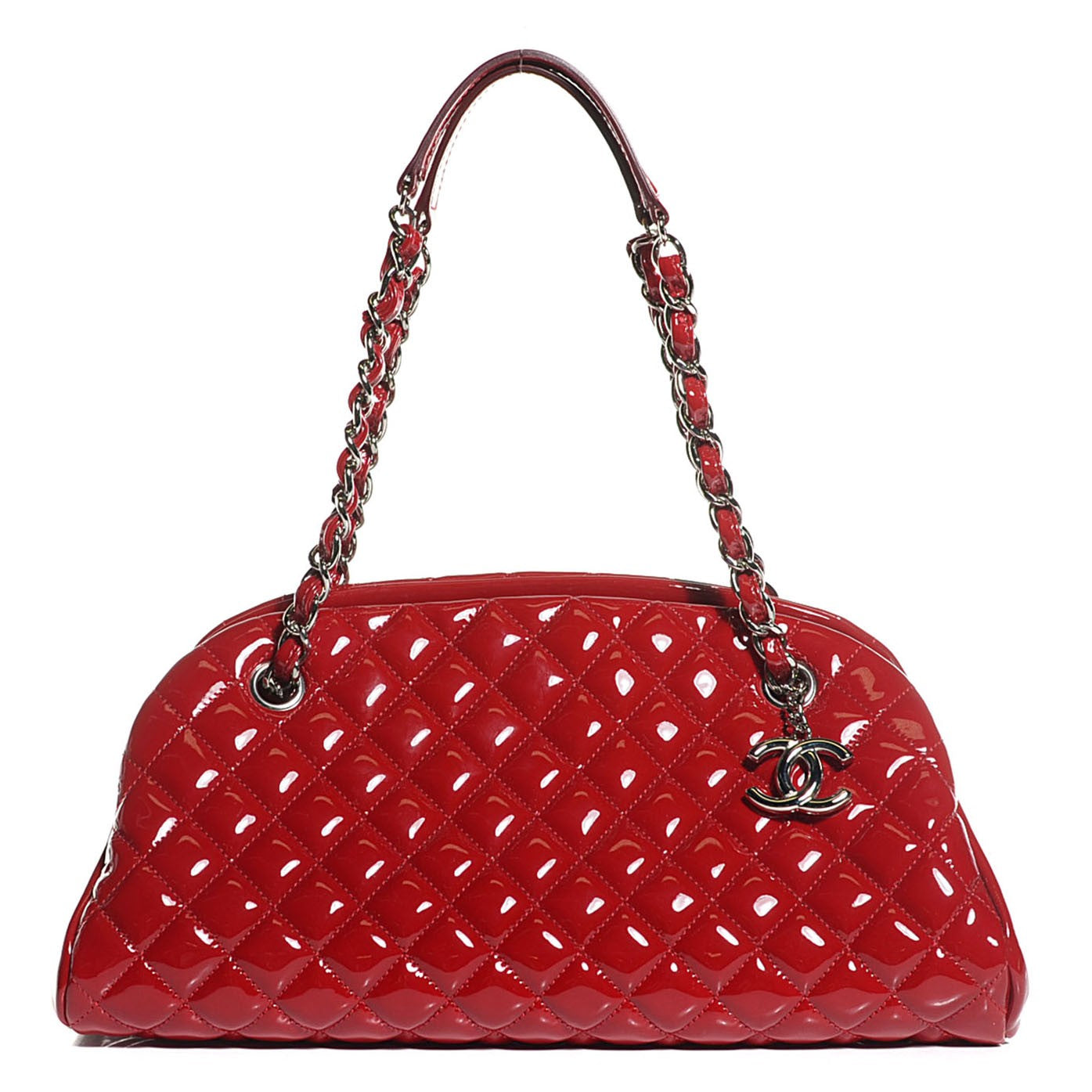 Patent Quilted Medium Just Mademoiselle Red