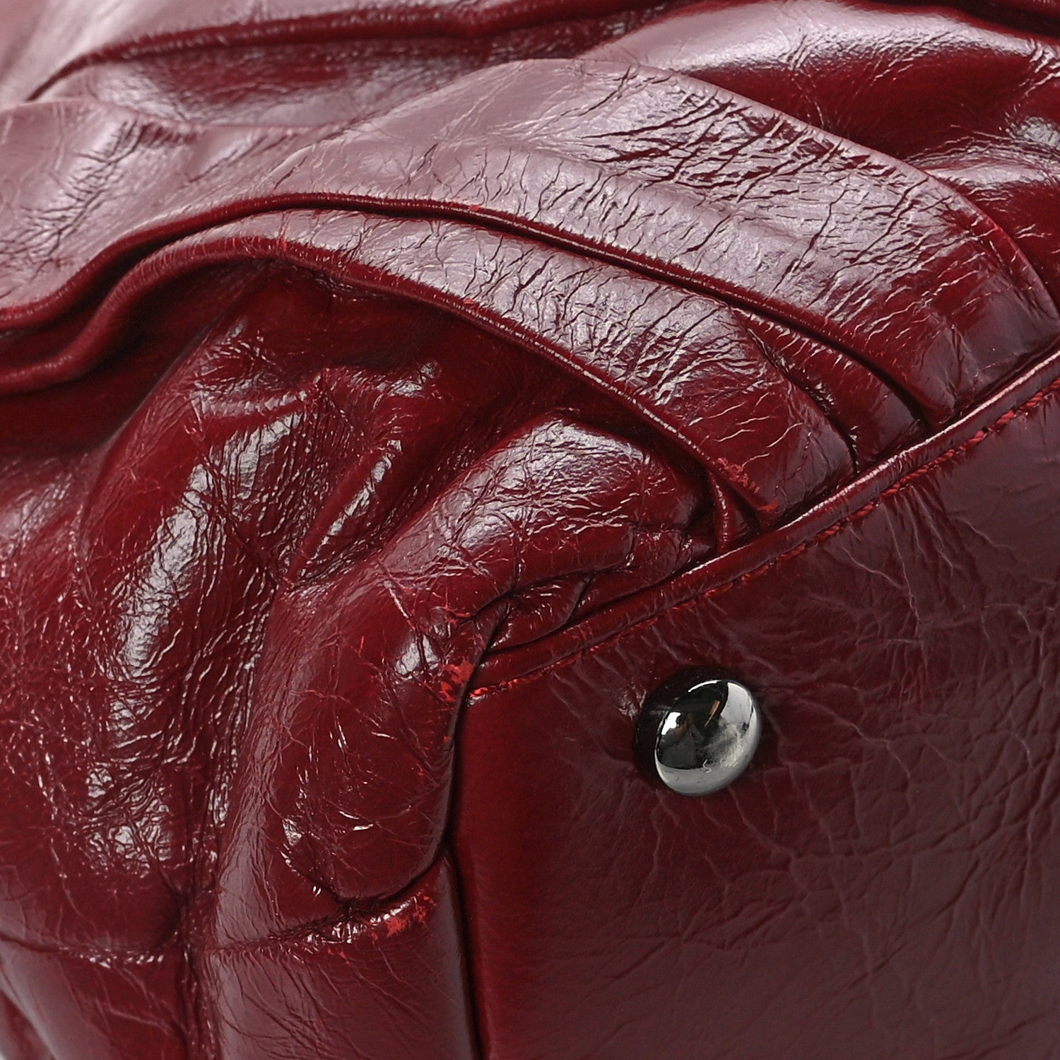 Chanel Glazed Calfskin Twisted Large Tote Red 10 of 11
