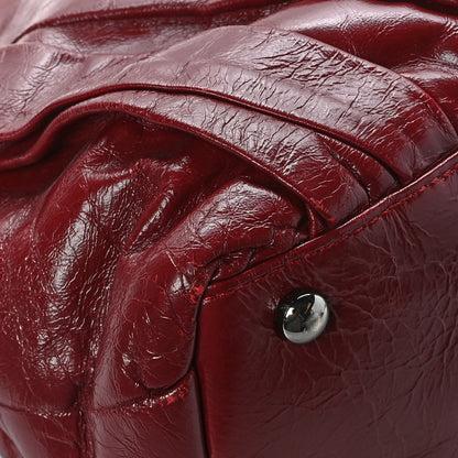 Chanel Glazed Calfskin Twisted Large Tote Red 10 of 11
