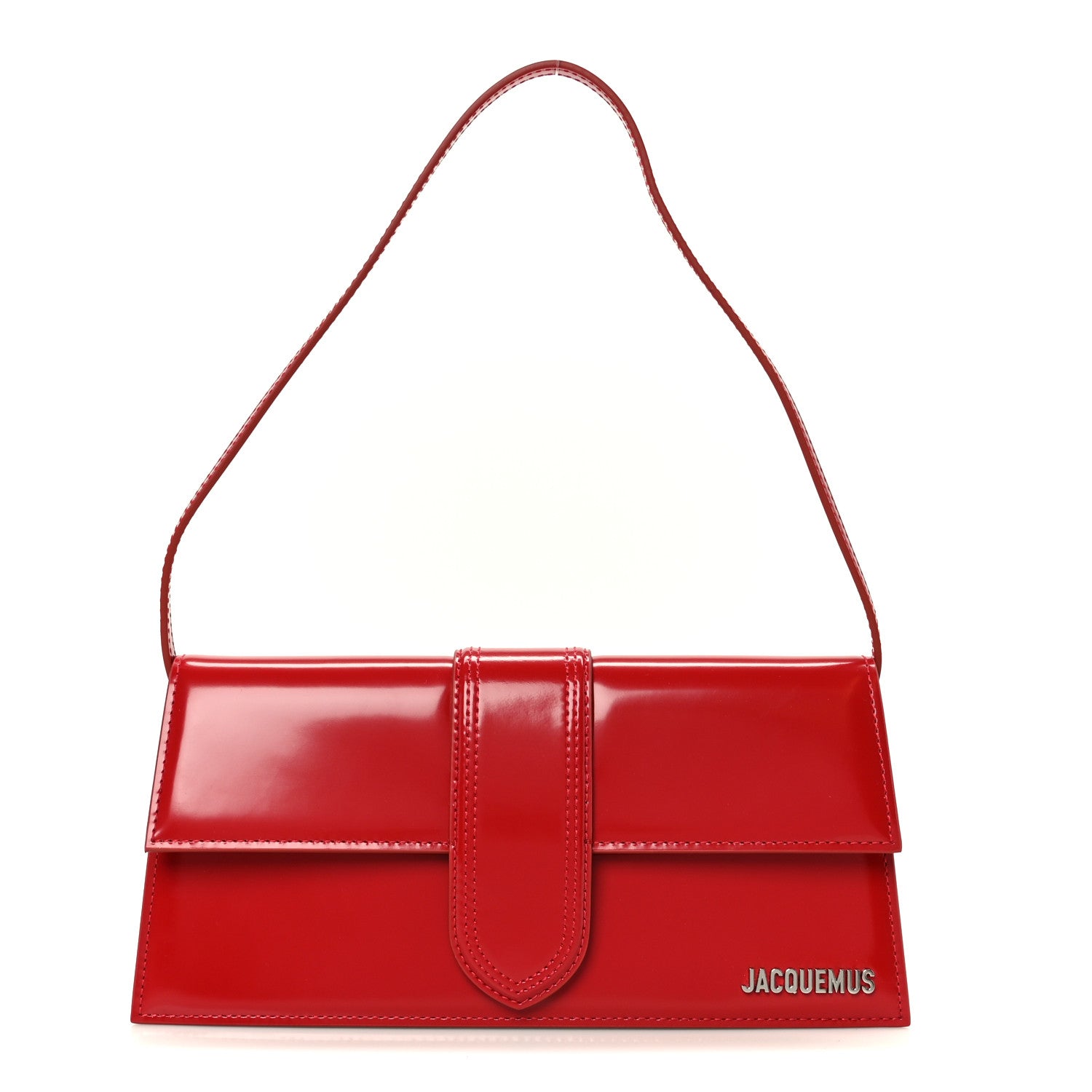 Jacquemus Glazed Calfskin Le Bambino Long Red 1 of 10