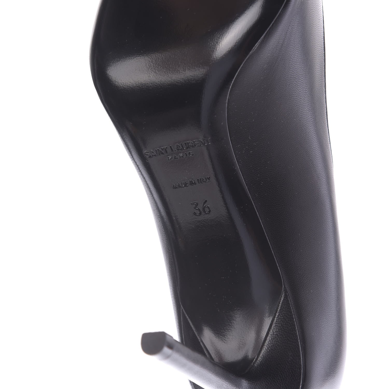 Saint Laurent Calfskin Anja 85 Pumps 36 Black 9 of 10