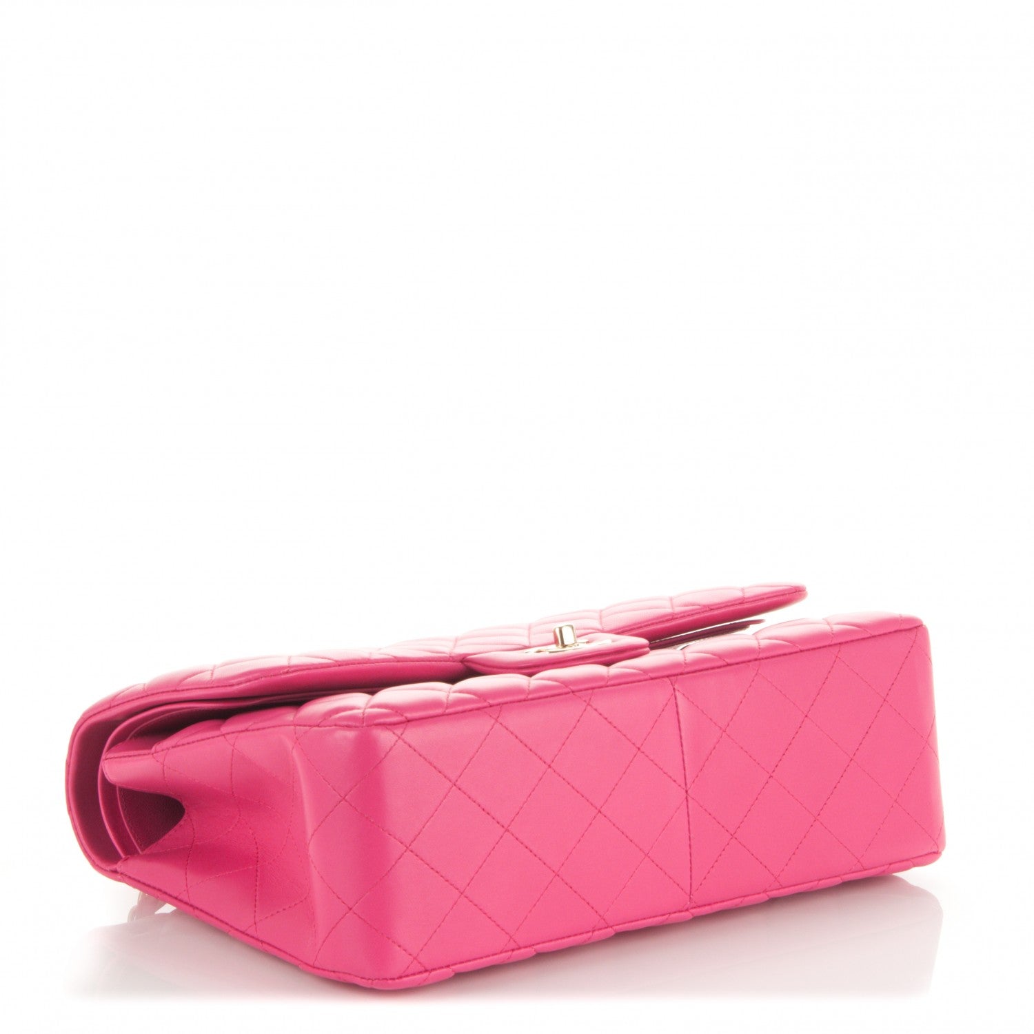 Chanel Lambskin Quilted Jumbo Double Flap Fuchsia 4 of 7