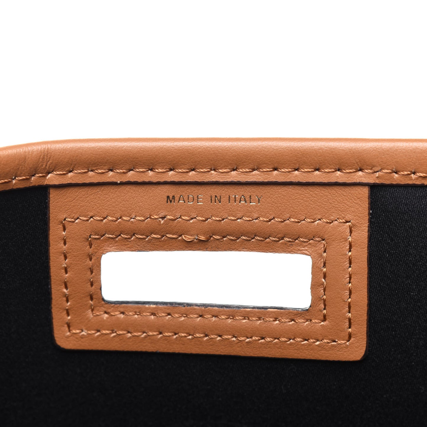Glazed Fabric Vitello Century FF 1974 Stamp Patch Medium Peekaboo Defender Cover Mogano Panna Caramello
