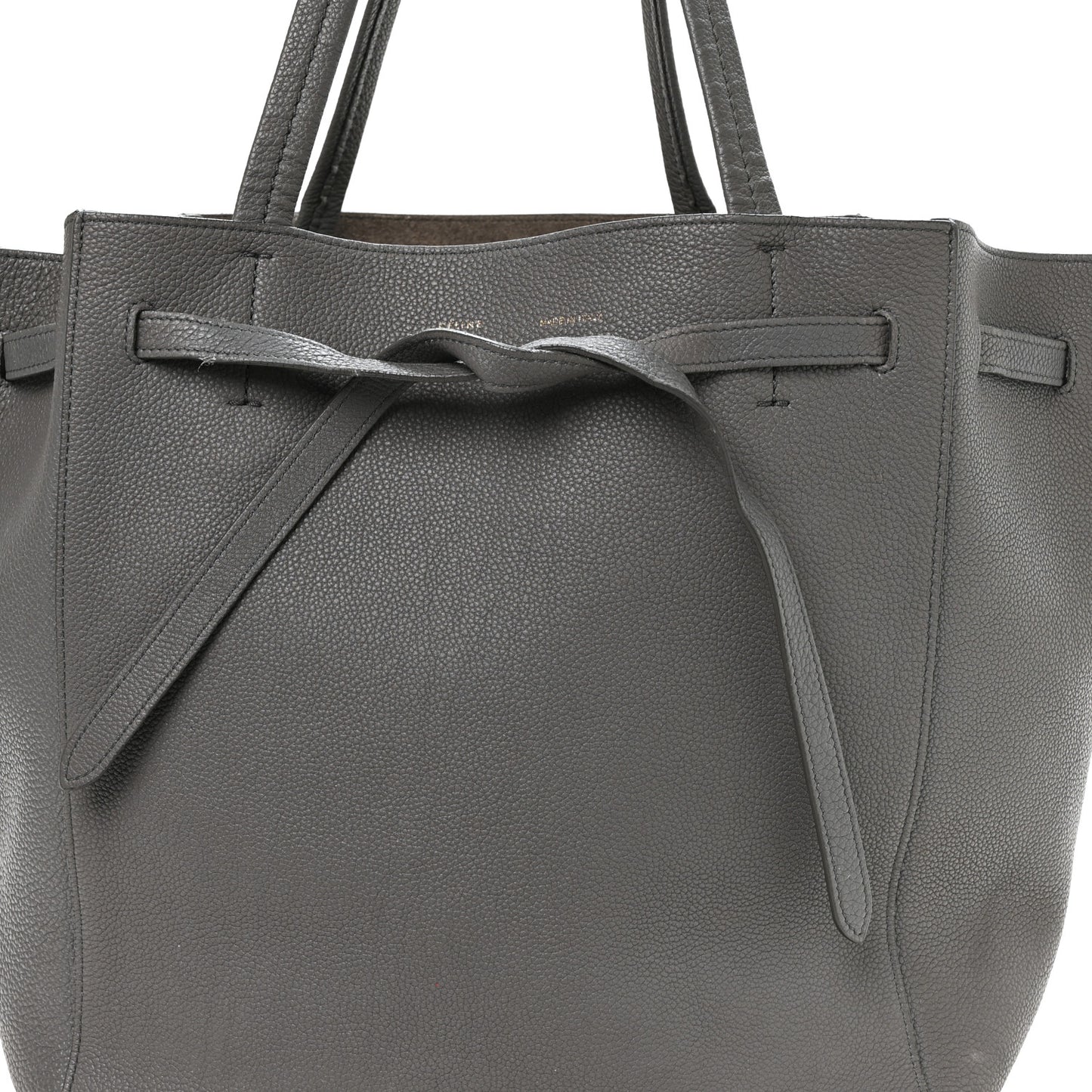 Soft Grained Calfskin Medium Belt Cabas Phantom Grey