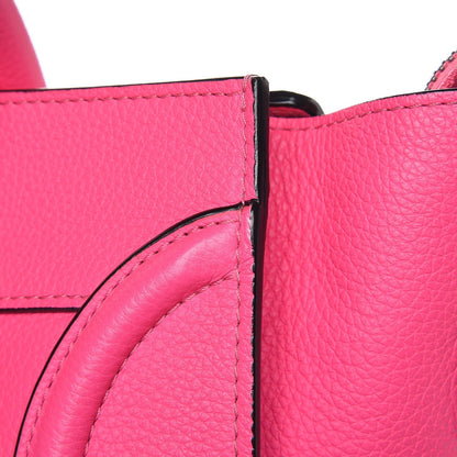 Celine Drummed Calfskin Mini Luggage Fluo Pink 25 of 26