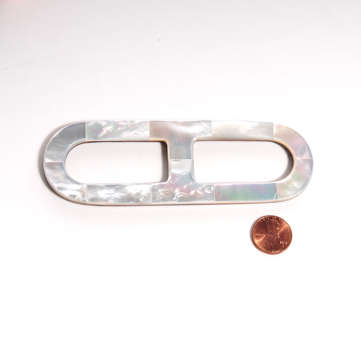 Mother of Pearl Wood Chaine D'Ancre Scarf Ring