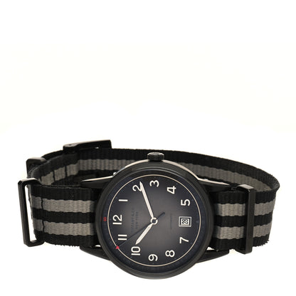 Tiffany DLC Stainless Steel Nylon 40mm CT60 3-Hand Automatic Watch Black 2 of 5