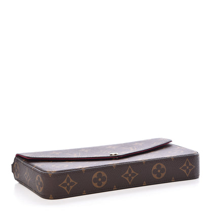 Louis Vuitton Monogram Pochette Felicie Chain Wallet Fuchsia 4 of 10