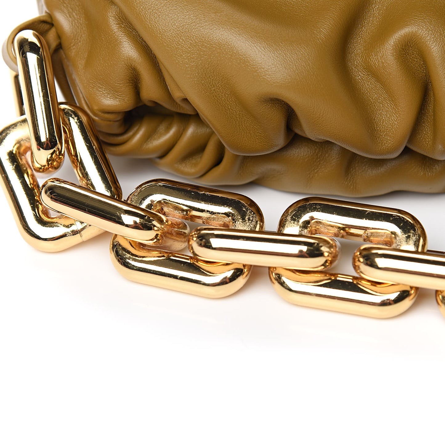 Calfskin The Pouch Chain Moutarde