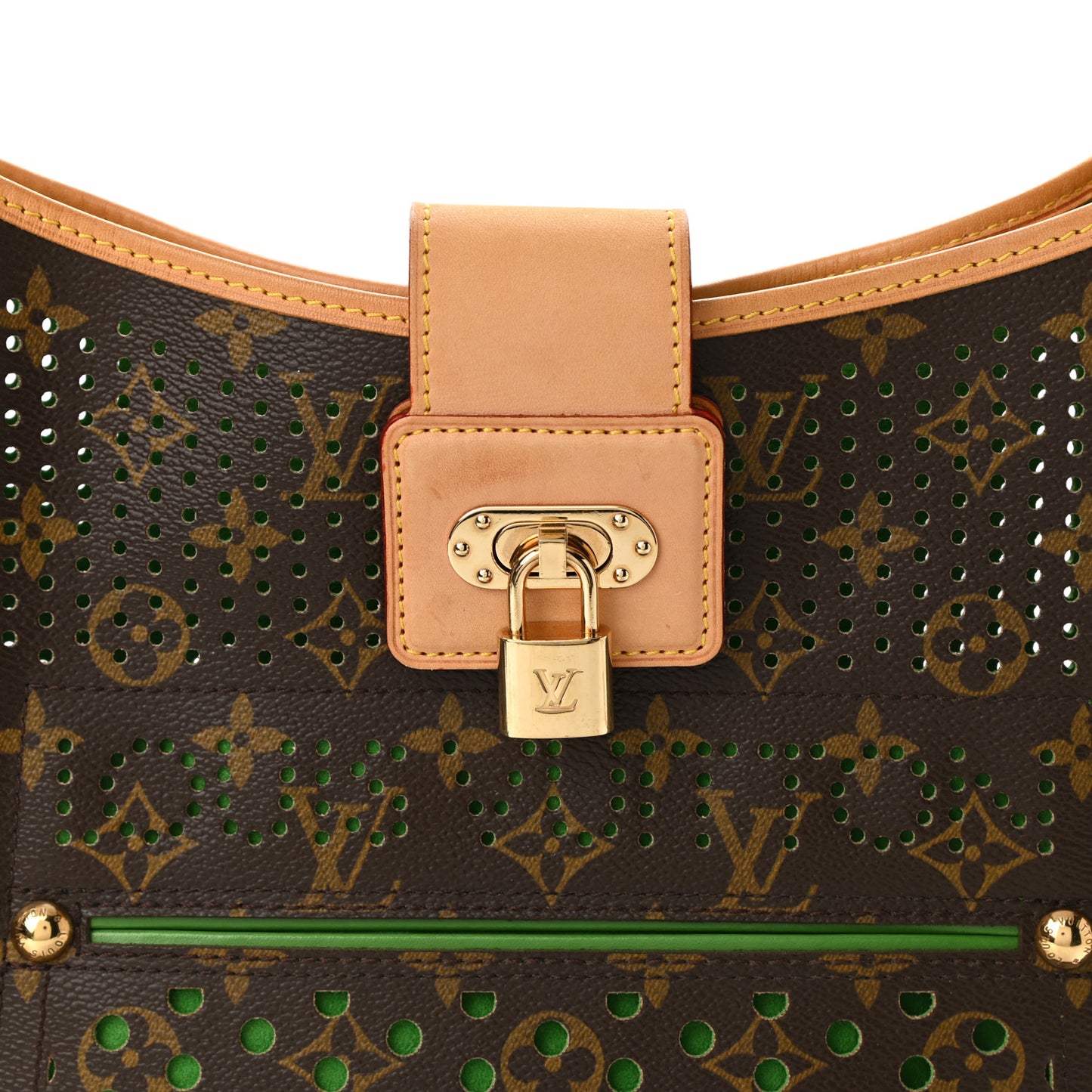 Monogram Perforated Musette Green