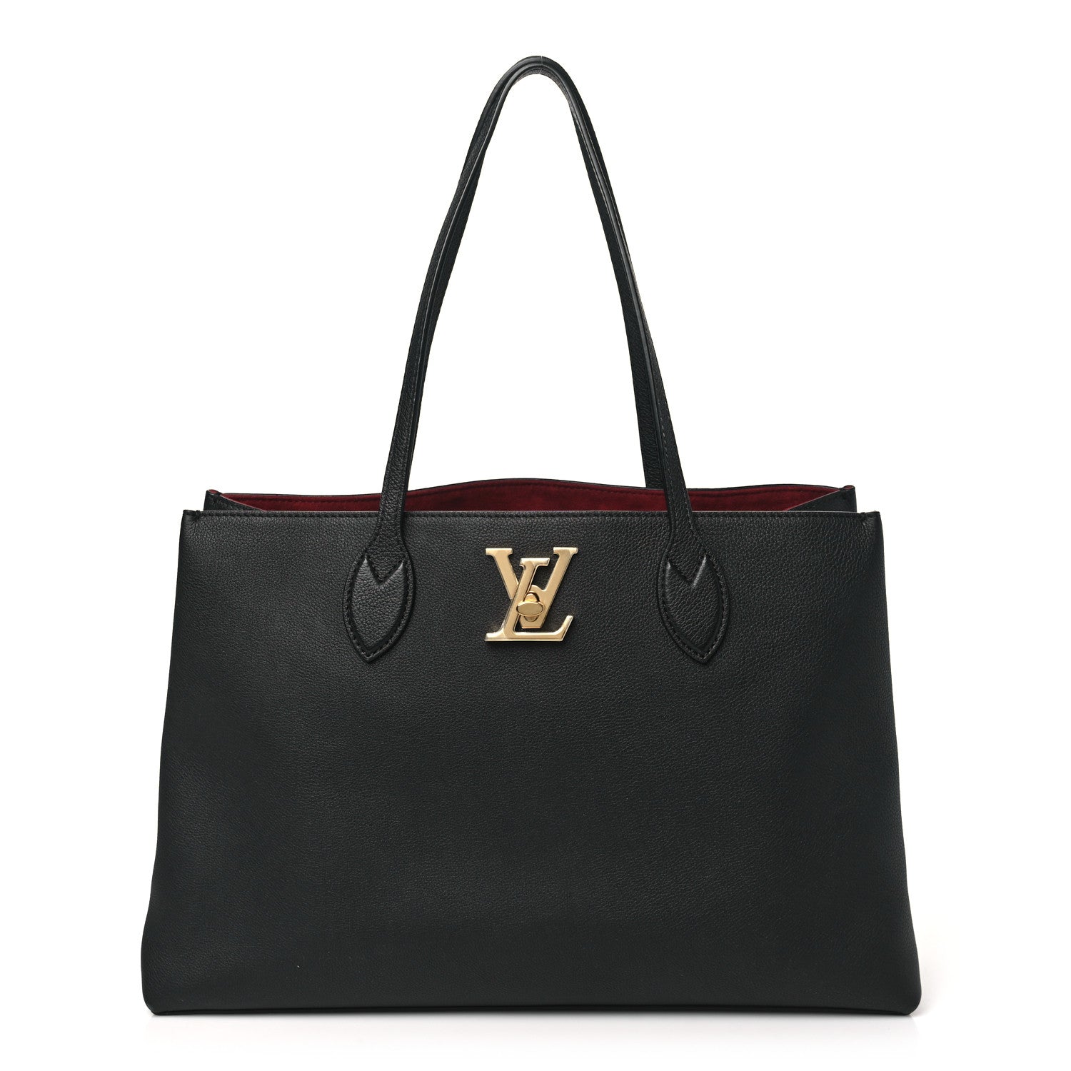 Louis Vuitton Grained Calfskin Lockme Shopper Black 1 of 10