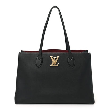 Louis Vuitton Grained Calfskin Lockme Shopper Black 1 of 10