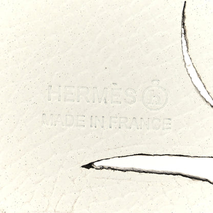 Hermes Togo Epsom Petit H Rabbit Bag Charm Chocolate Gris Mouette 3 of 3