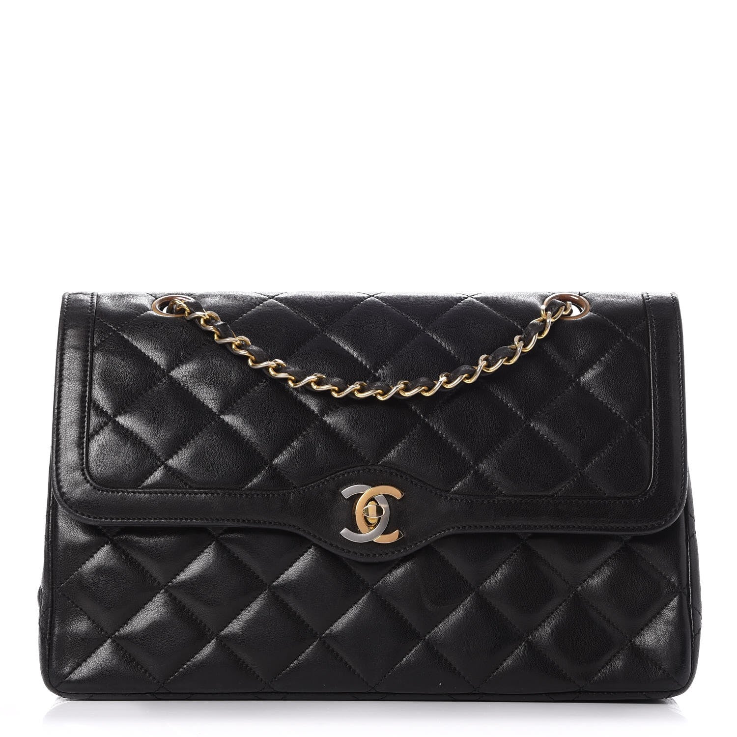 Chanel Lambskin Quilted Medium Double Flap Black 1 of 17