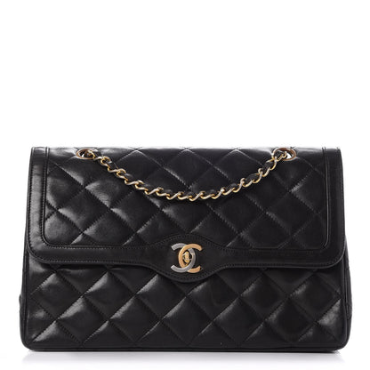 Chanel Lambskin Quilted Medium Double Flap Black 1 of 17