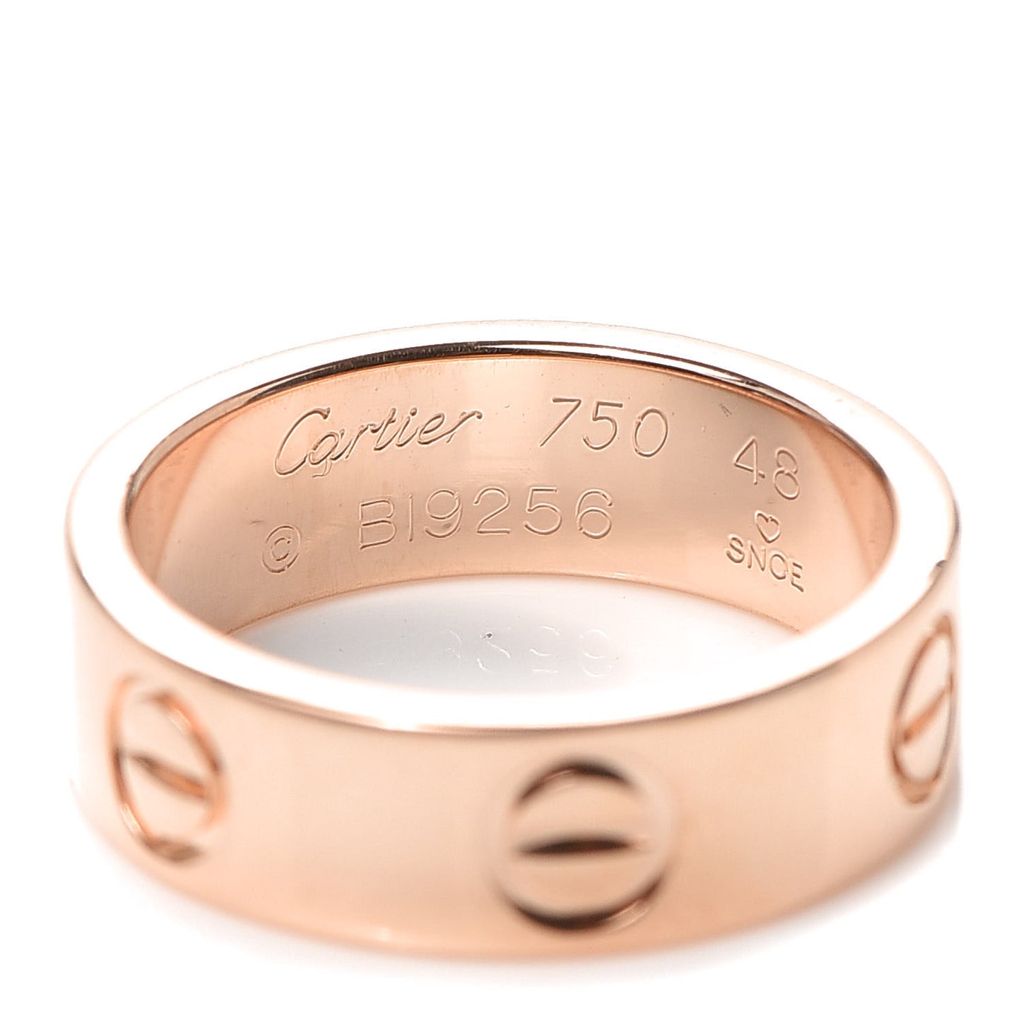18K Pink Gold 5.5mm LOVE Ring 48 4.5