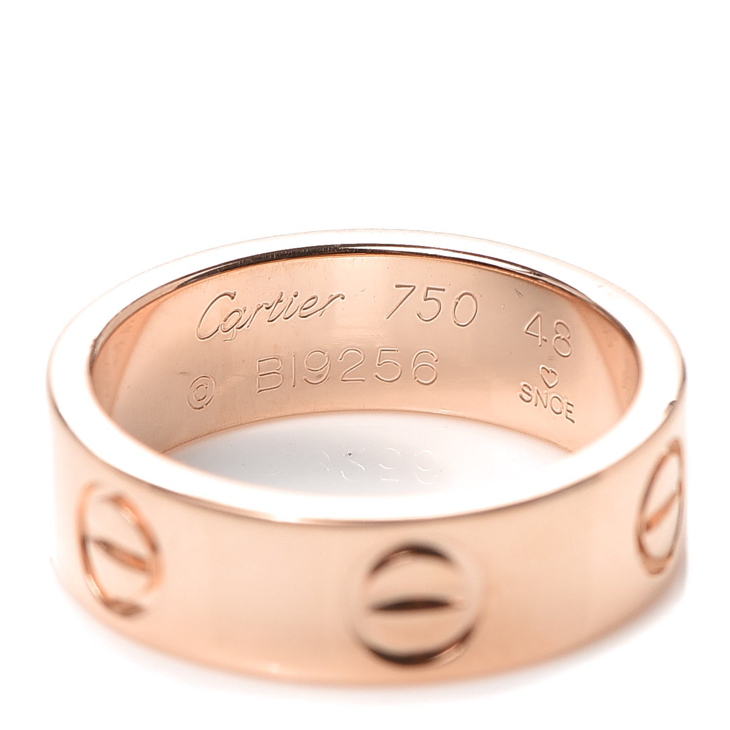 Cartier 18K Pink Gold 5.5mm LOVE Ring 48 4.5 4 of 4