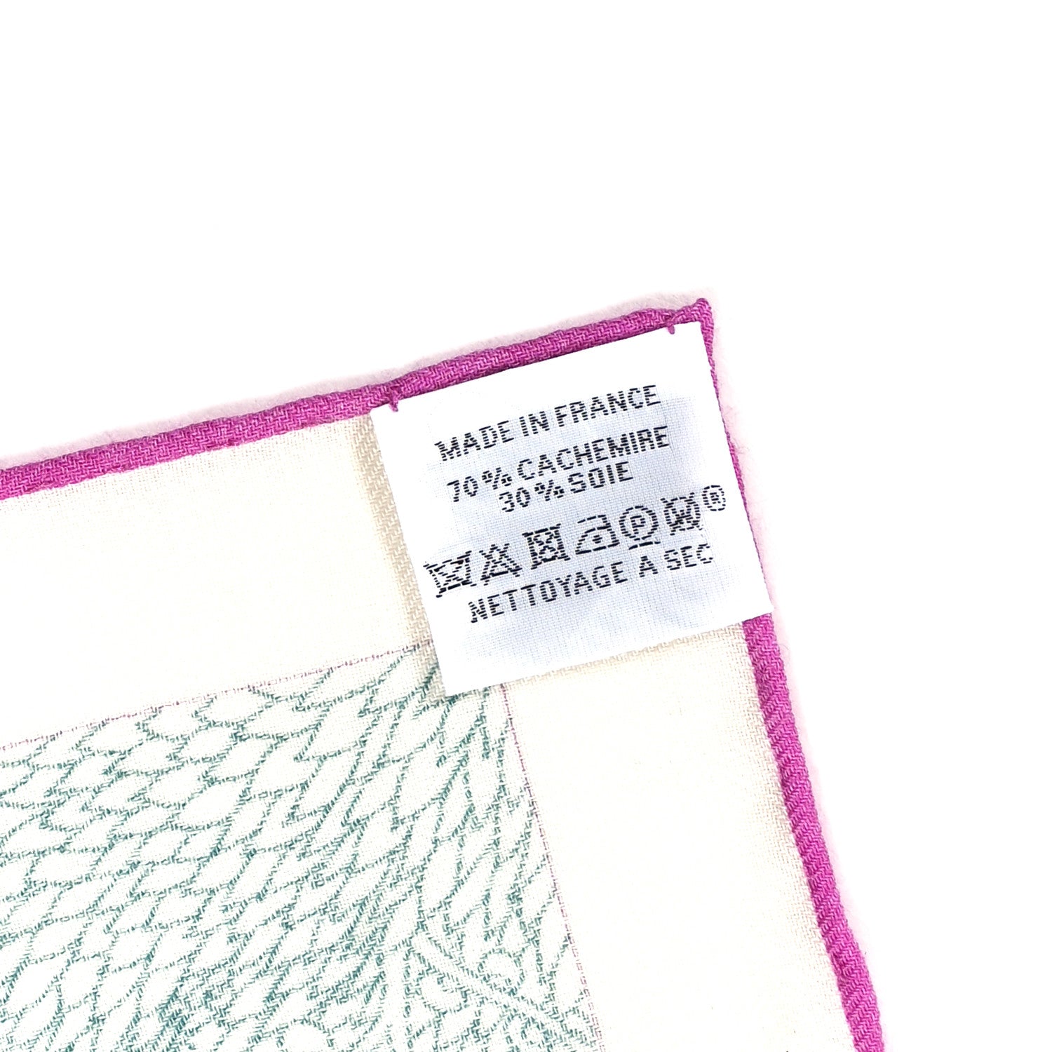 Hermes Cashmere Silk Retour a la Nature 140 Bleu Ciel Rose Vert 3 of 3