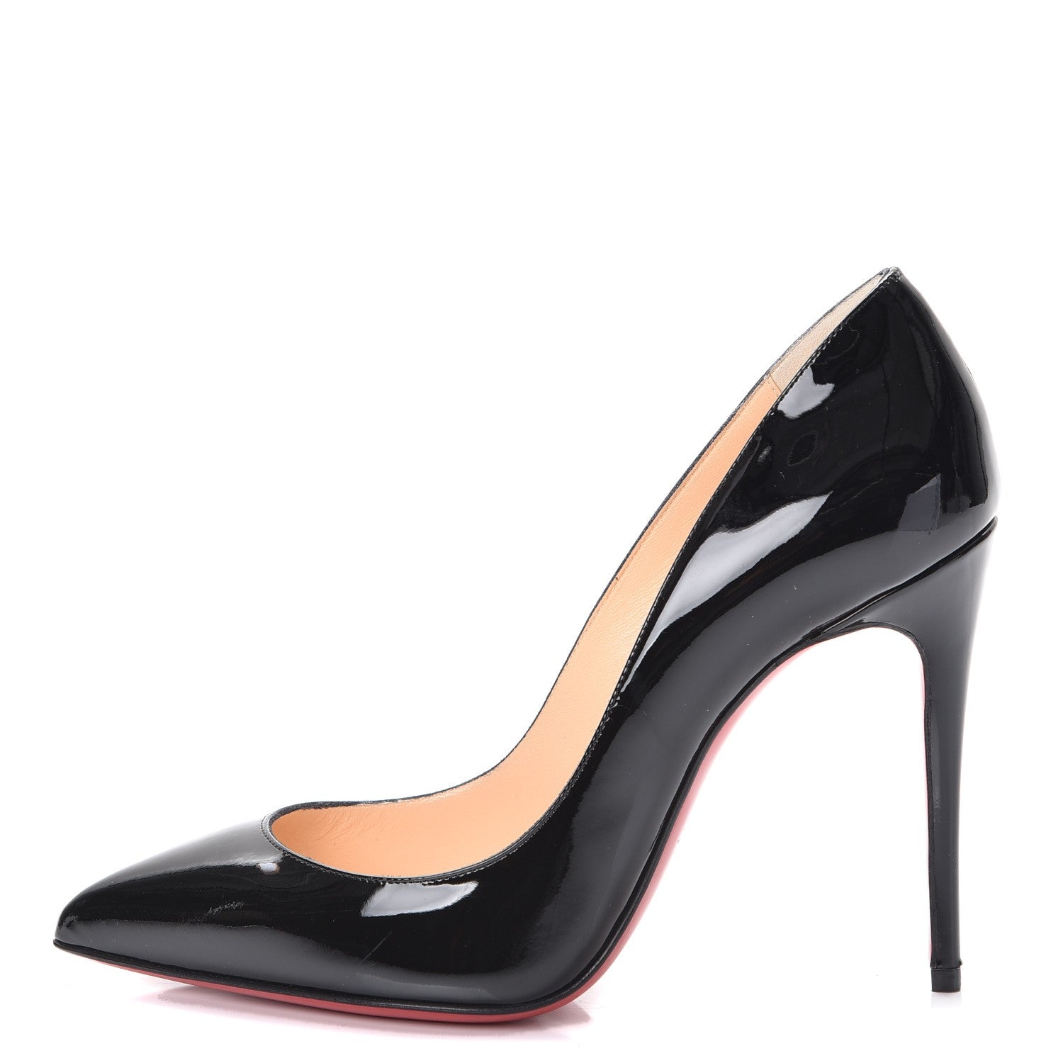 Christian Louboutin Patent Pigalle Follies 100 Pumps 36 Black 1 of 8