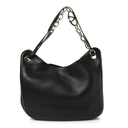 Valentino Garavani Nappa Maxi Vlogo Gate Hobo Bag Black 1 of 10