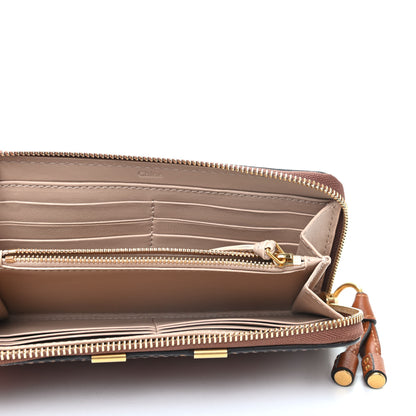 Chloe Grained Calfskin Marcie Long Zip Around Wallet Tan 5 of 6