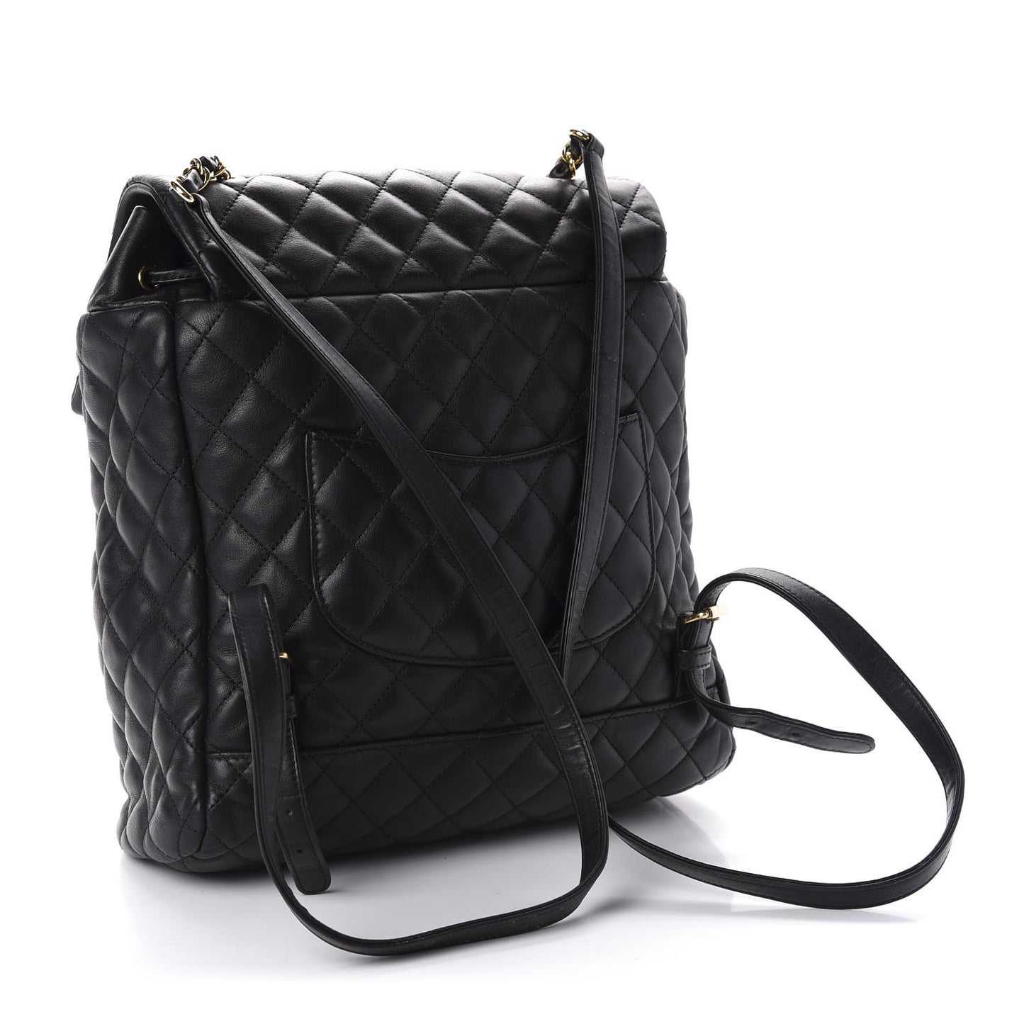 Lambskin Quilted Large Urban Spirit Backpack Black