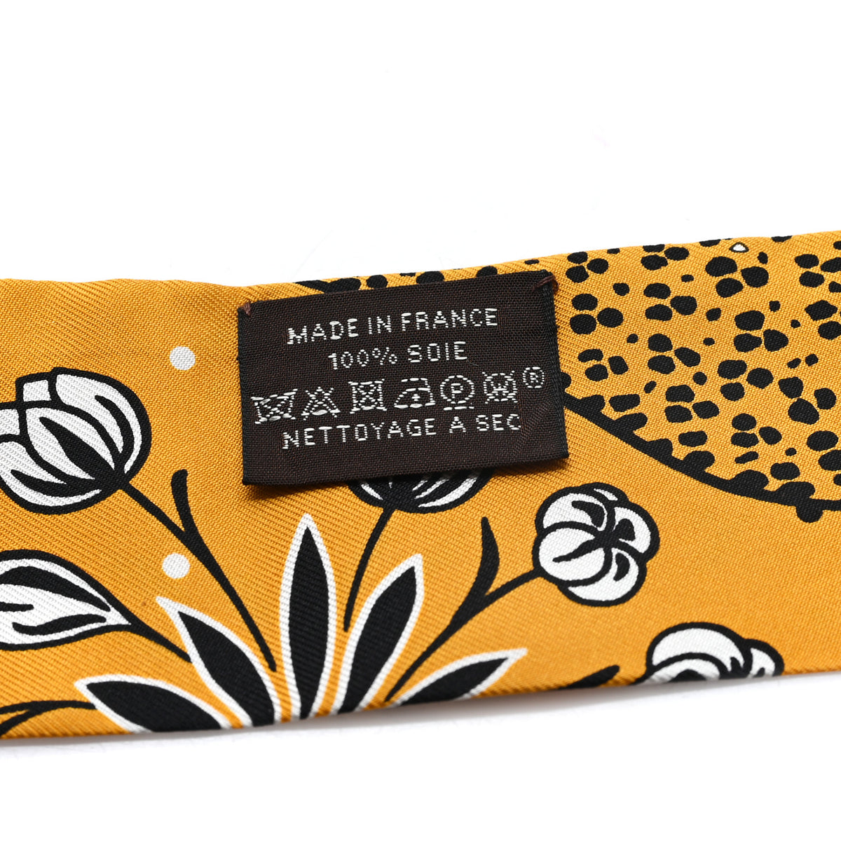 Silk Les Leopards Twilly Miel Black White