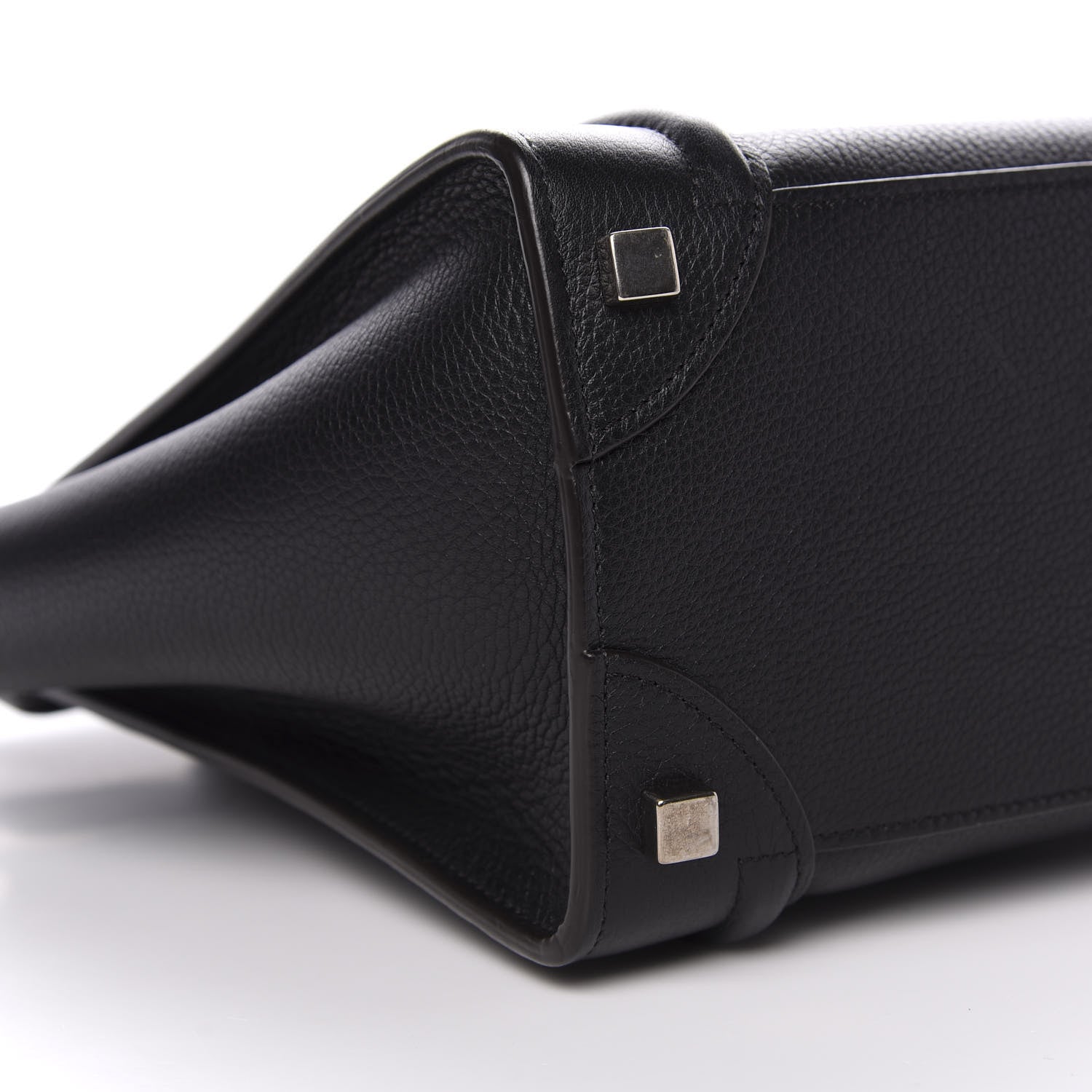 Celine Drummed Calfskin Micro Luggage Black 5 of 10