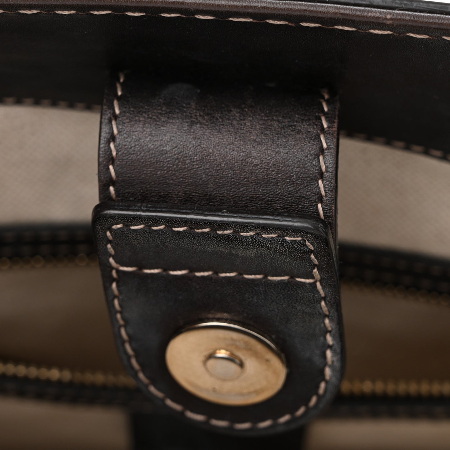 Monogram Web Medium Mayfair Tote Dark Brown