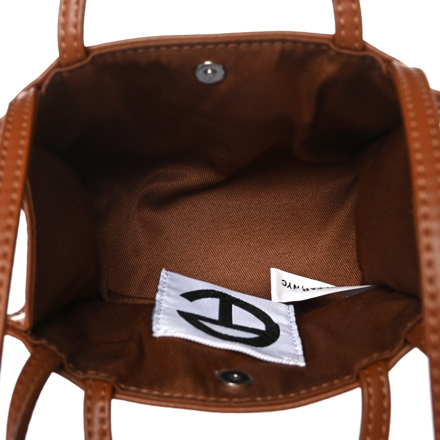 Vegan Leather Small Shopping Bag Tan
