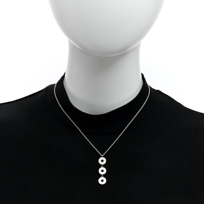 Tiffany Sterling Silver 1837 Triple Circle Drop Pendant Necklace 2 of 5