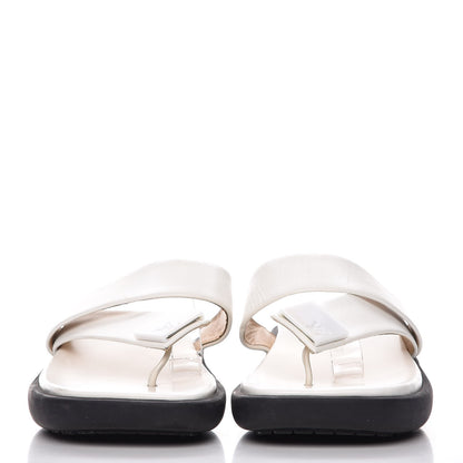 Louis Vuitton Calfskin Sandals 37 White 2 of 13