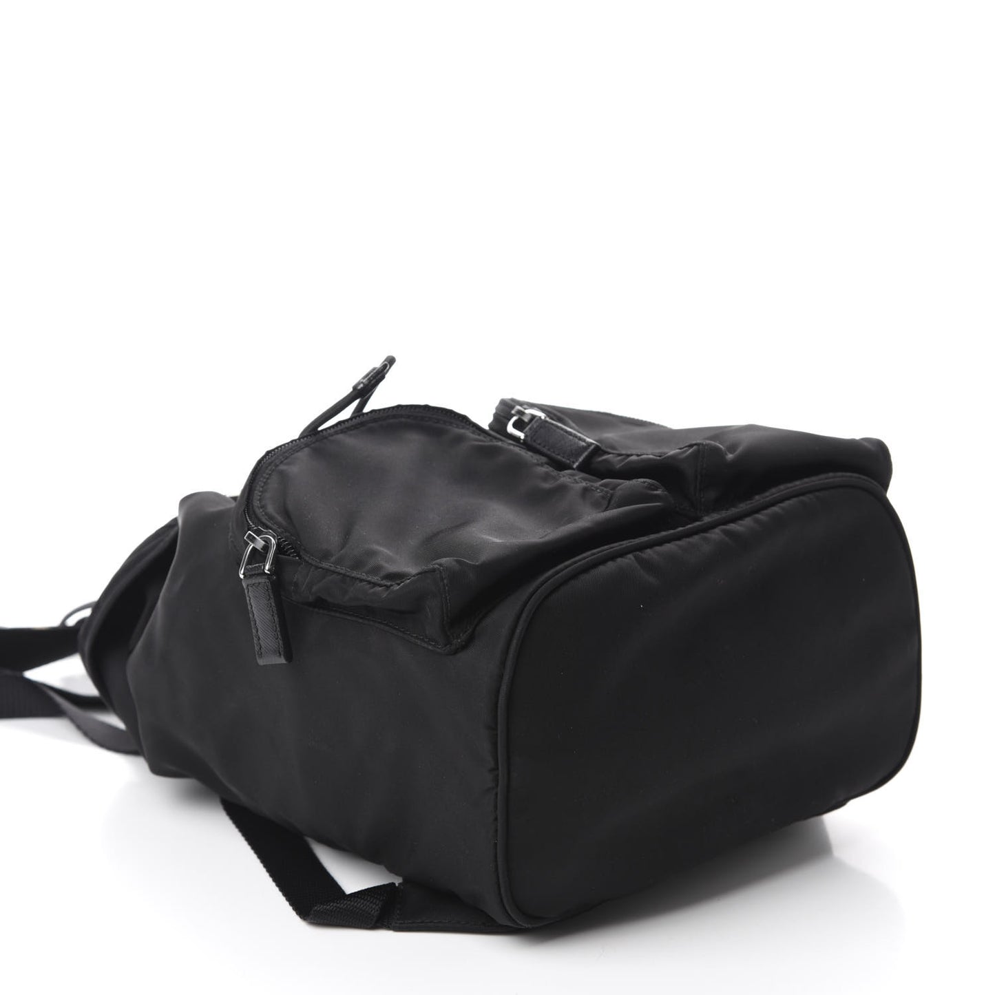 Tessuto Nylon Vela Small Double Buckle Backpack Black