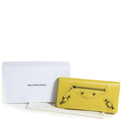 Balenciaga Agneau Classic Hardware Money Wallet Jaune Poussin 5 of 9