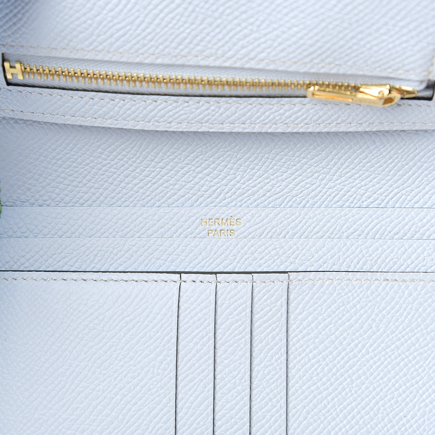 Hermes Epsom Verso Bearn Compact Wallet Vert Criquet Bleu Brume 5 of 7