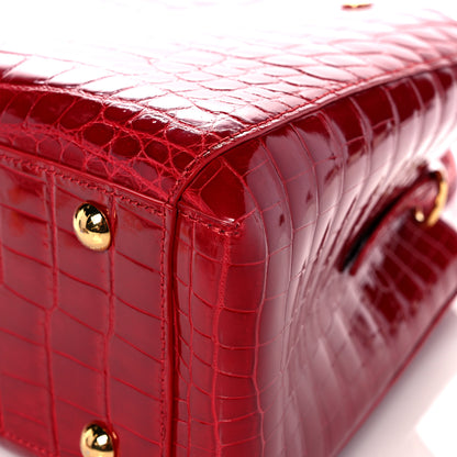 Louis Vuitton Crocodile Brilliant Montaigne MM Rouge 8 of 12