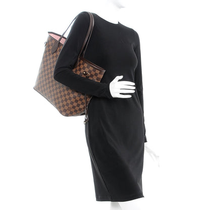 Louis Vuitton Damier Ebene Neo Neverfull MM Rose Ballerine 2 of 9