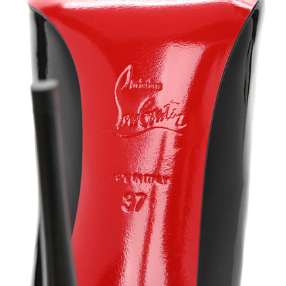 Christian Louboutin Patent Hot Chick 100 Pumps 37 Black 7 of 9