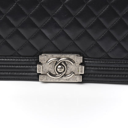 Chanel Lambskin Quilted Medium Boy Flap Black 12 of 12
