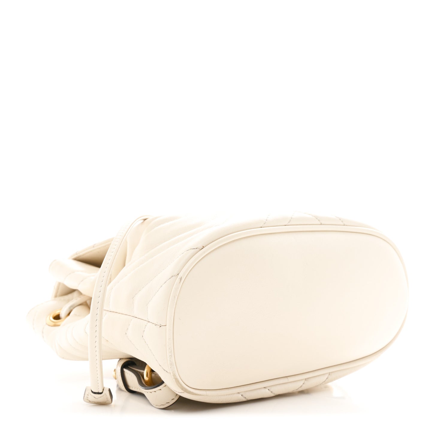 Calfskin Matelasse GG Marmont Flap Backpack White