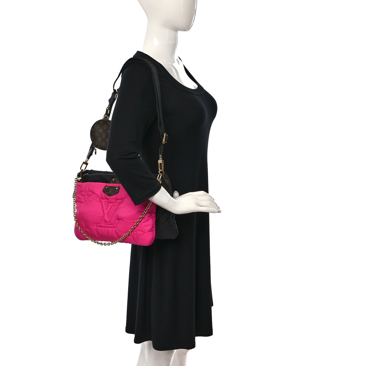 Louis Vuitton Econyl Monogram Pillow Maxi Multi Pochette Accessories Black Fuchsia 2 of 12