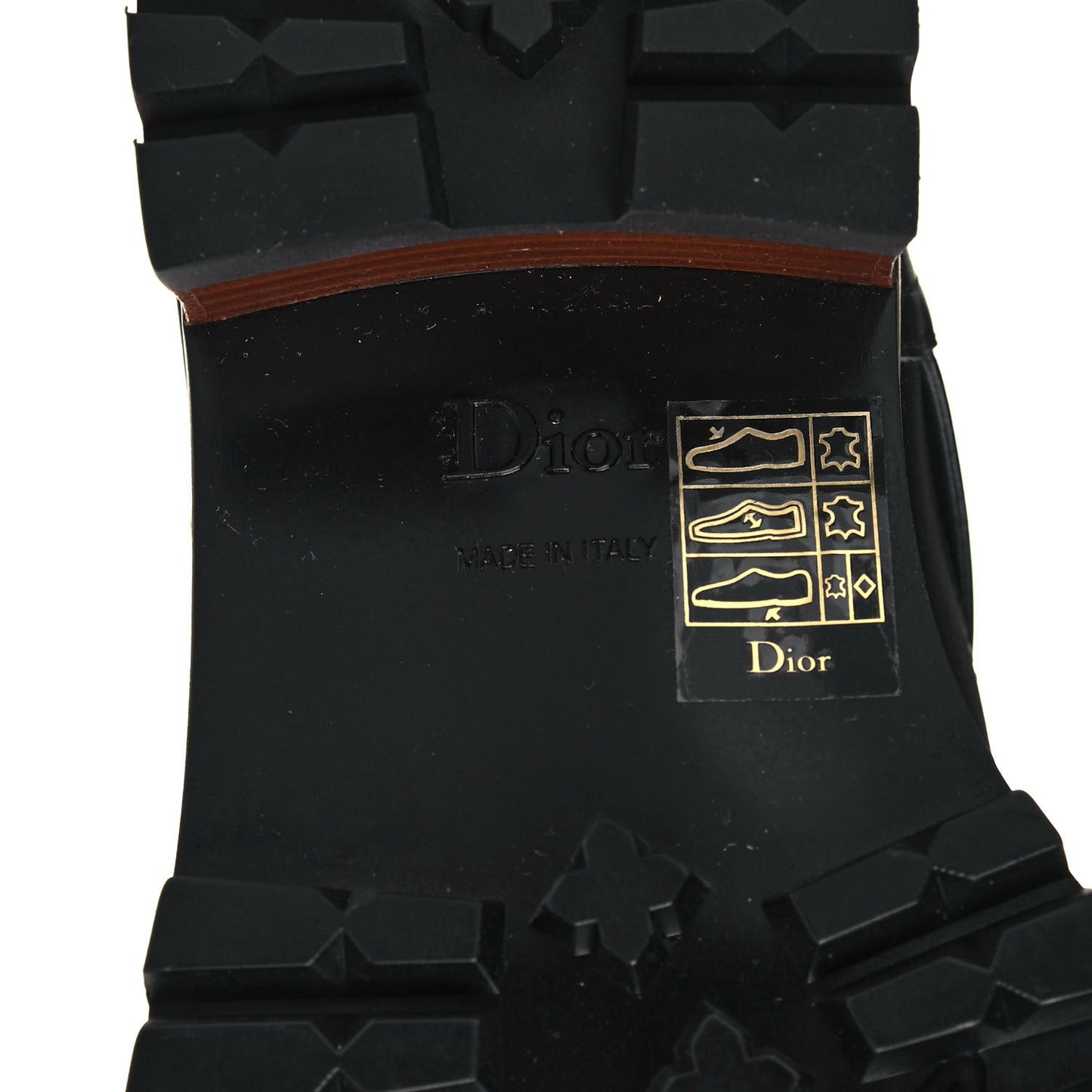 Calfskin Embossed Dior Quest 35mm Biker Boots 37.5 Black
