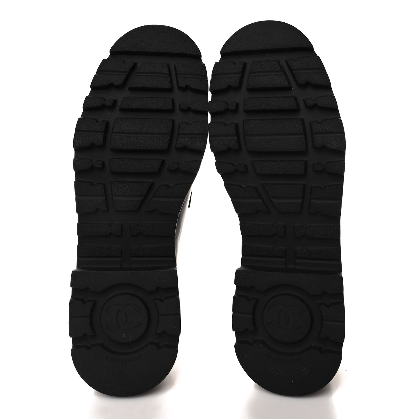 Shiny Calfskin Logo Loafers 40 Black