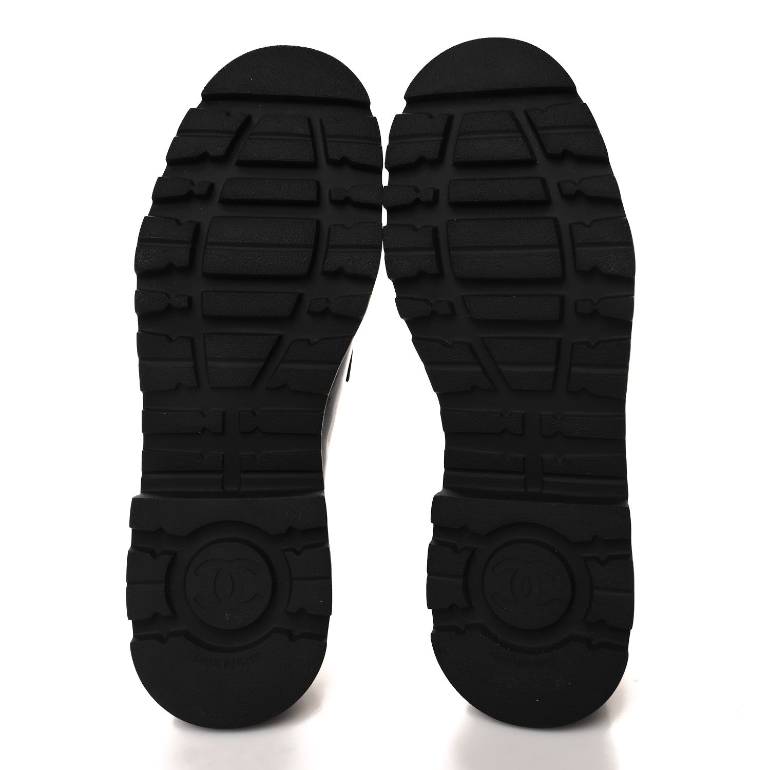 Chanel Shiny Calfskin Logo Loafers 40 Black 5 of 9