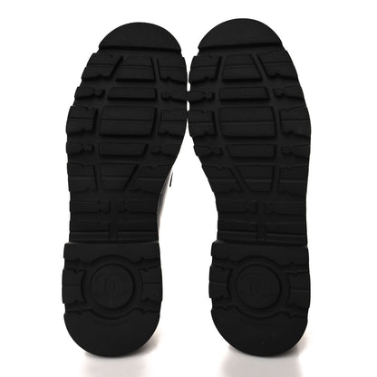 Chanel Shiny Calfskin Logo Loafers 40 Black 5 of 9