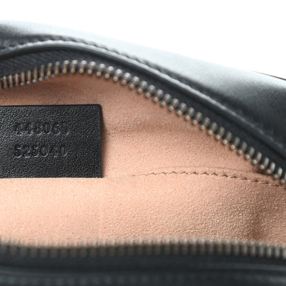 Gucci Calfskin Matelasse Mini GG Marmont Chain Shoulder Bag Black 7 of 12