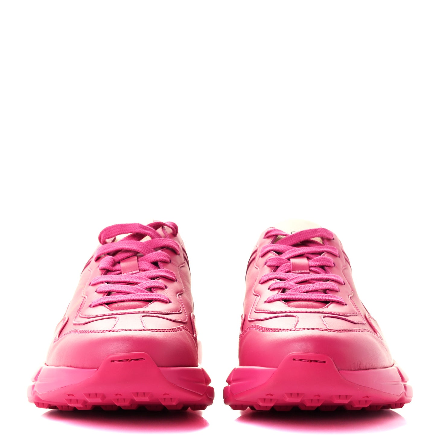 Calfskin Logo Womens Rhyton Sneakers 40 Box Pink