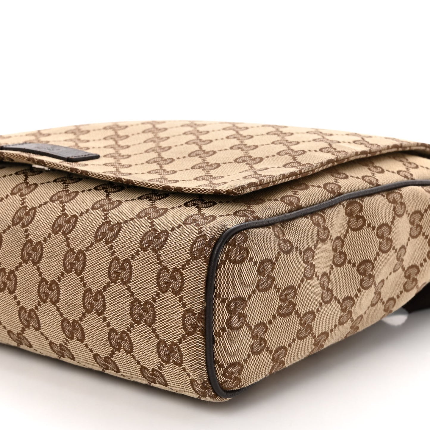 Monogram Small Flap Messenger Bag Beige Dark Brown