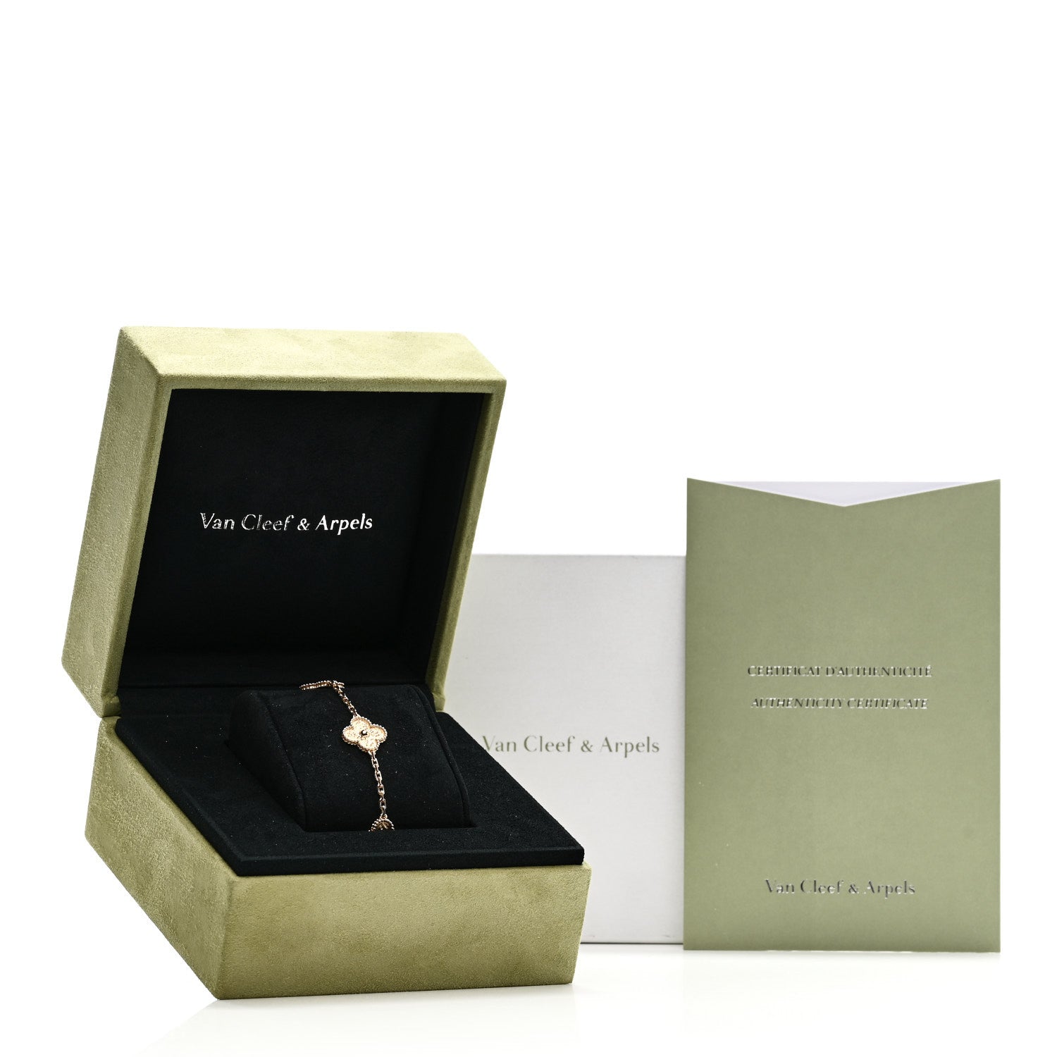 Van Cleef & Arpels 18K Yellow Gold 5 Motifs Vintage Alhambra