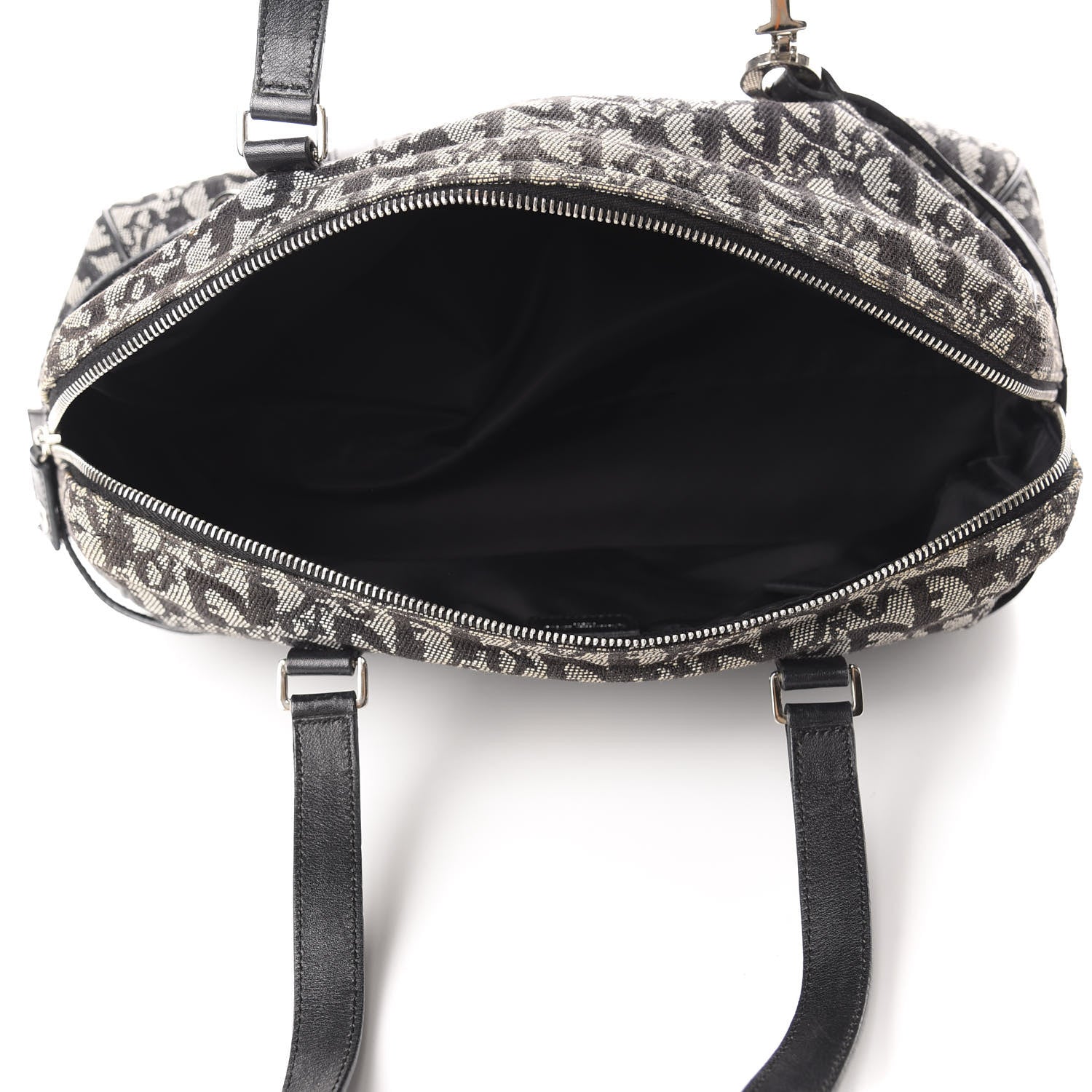Christian Dior Denim Monogram Charms Shoulder Bag Black 4 of 11